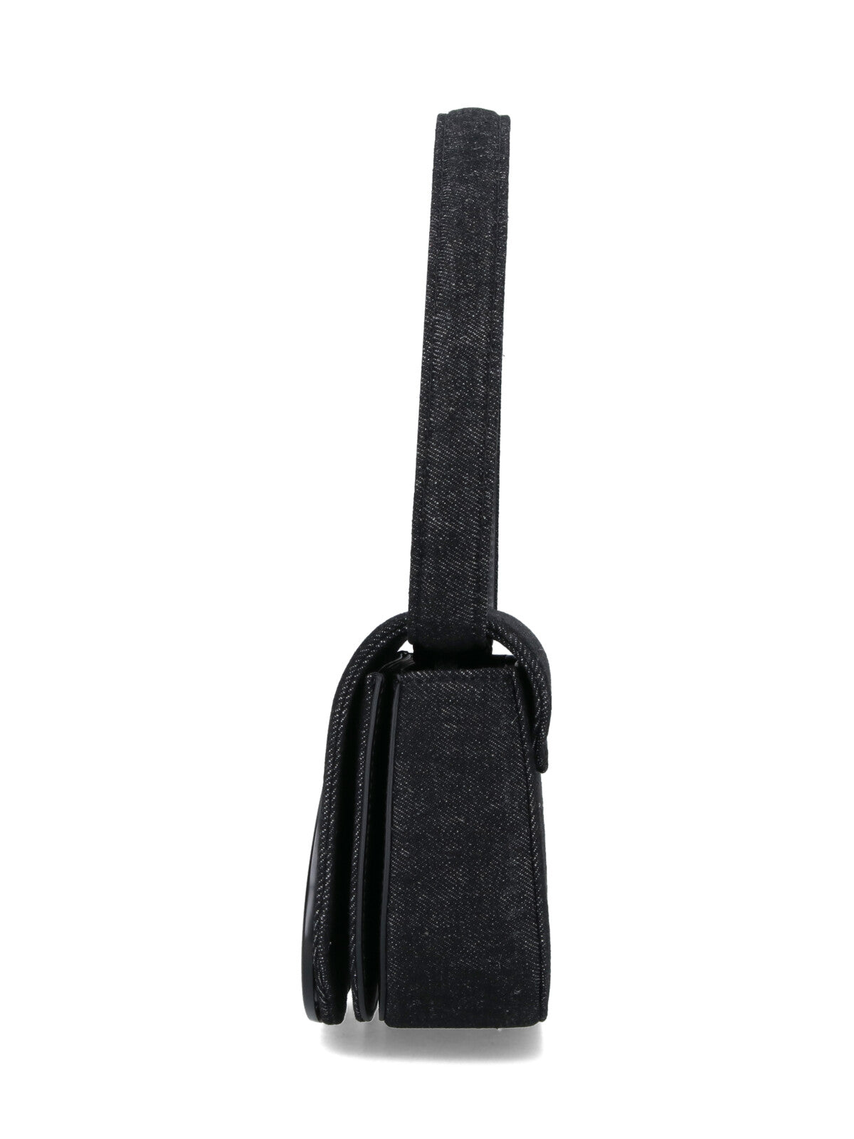 Black 1DR Cotton Denim Shoulder Bag