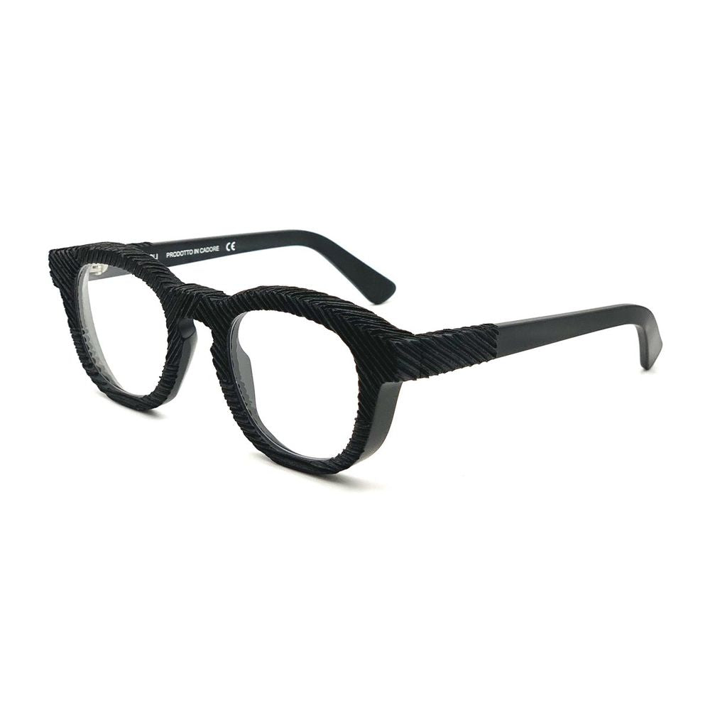 Tblack 03 Igor 001 Phantos-Shape Handcrafted Sunglasses In Textured Celluloid