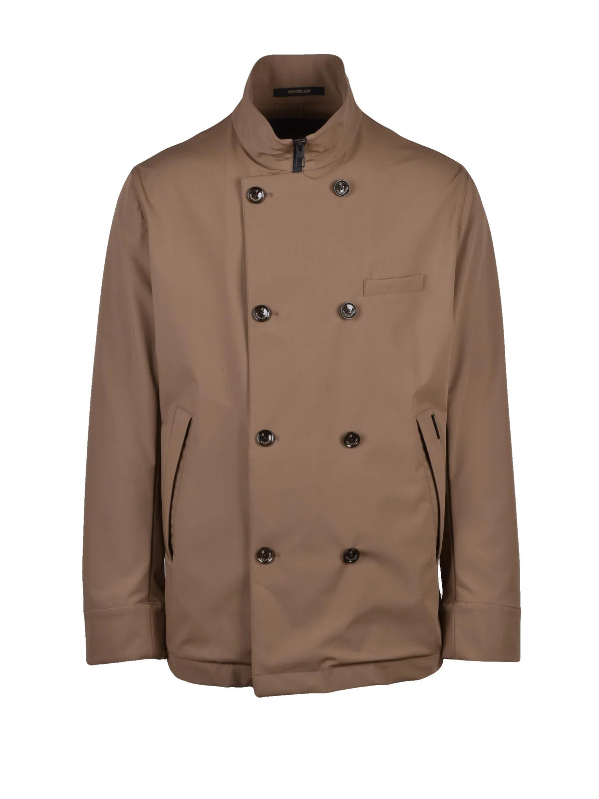 Pikot Stretch Overcoat - Brown