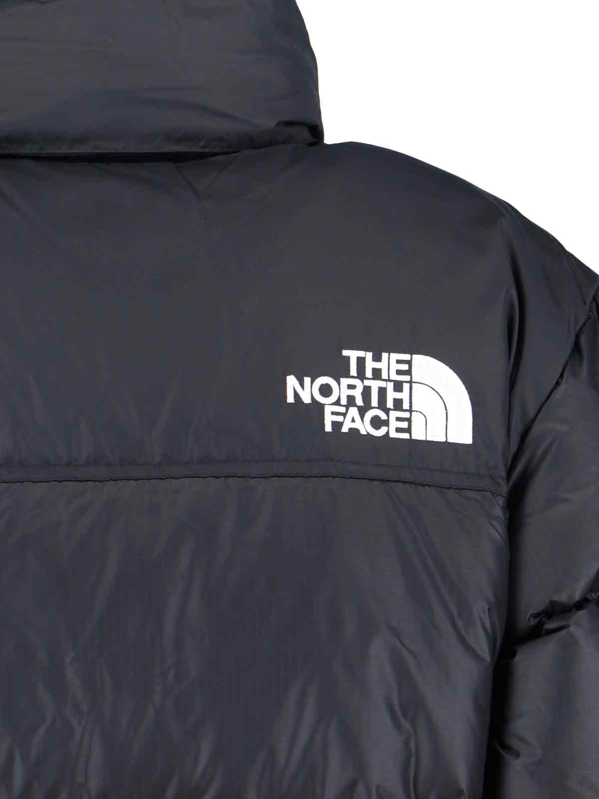 Quilted Black Down Coat With Removable Hood And Adjustable Features