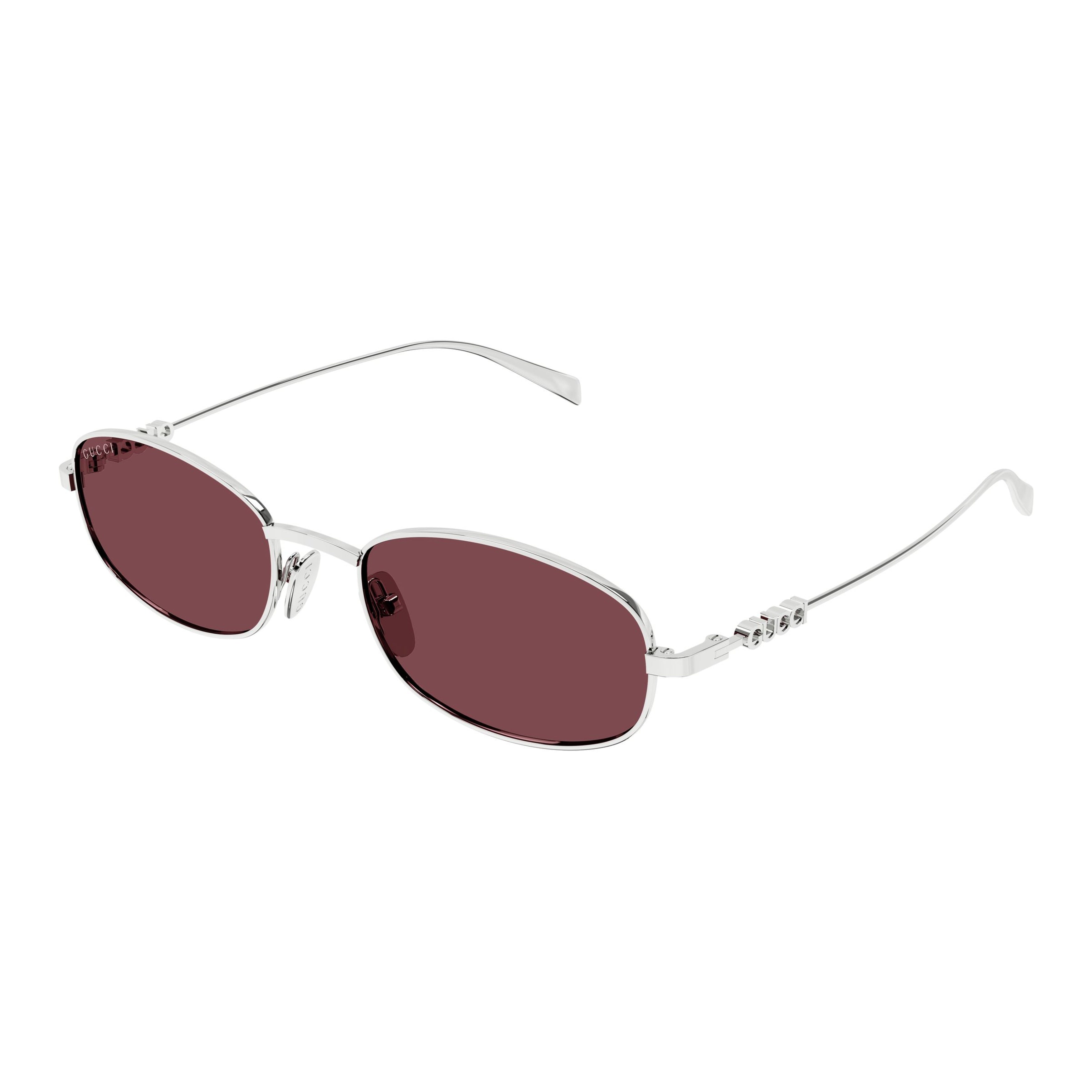 Gg1940s Polished Silver Oval-Shaped Sunglasses
