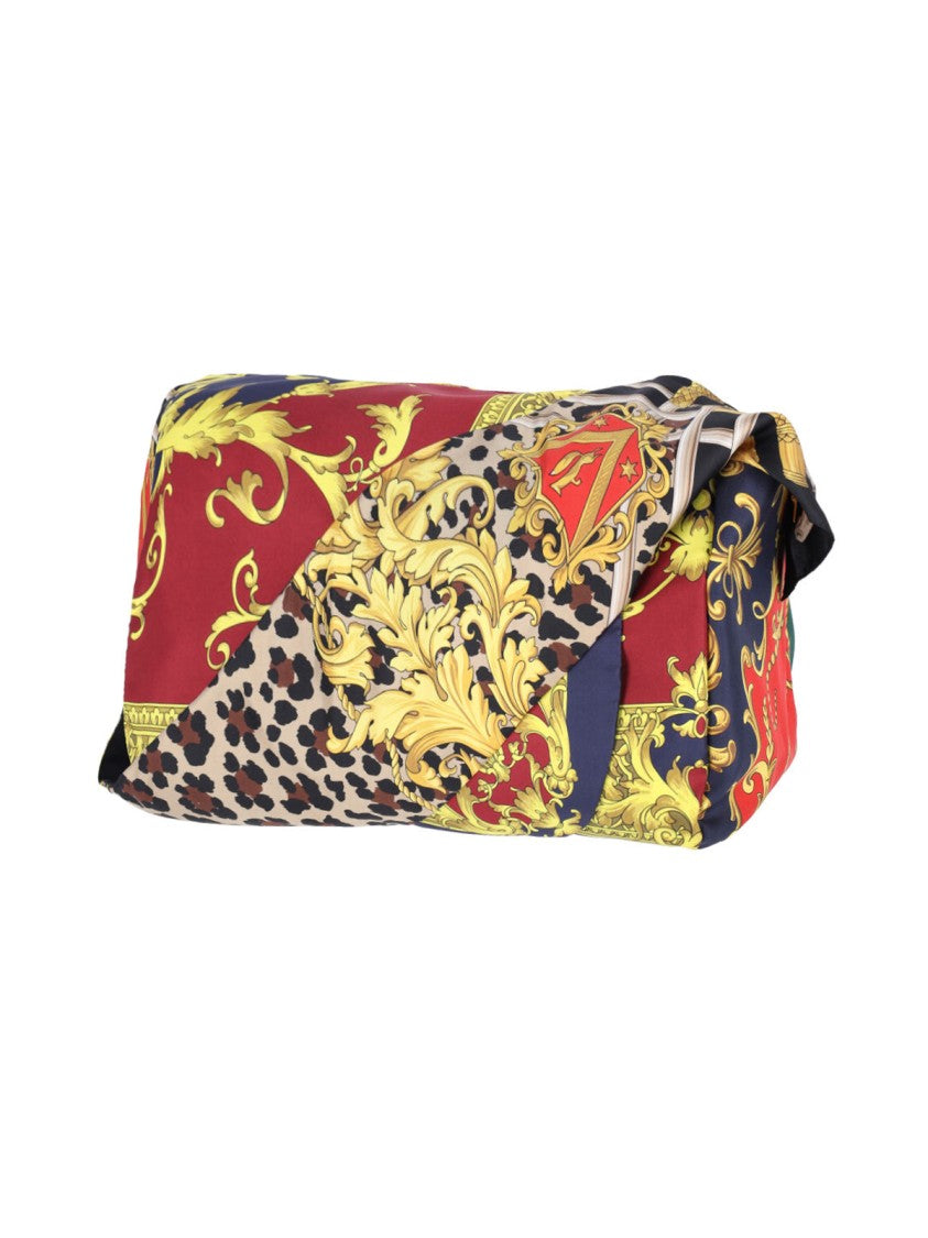 Printed Silk Shoulder Bag – Multicolor