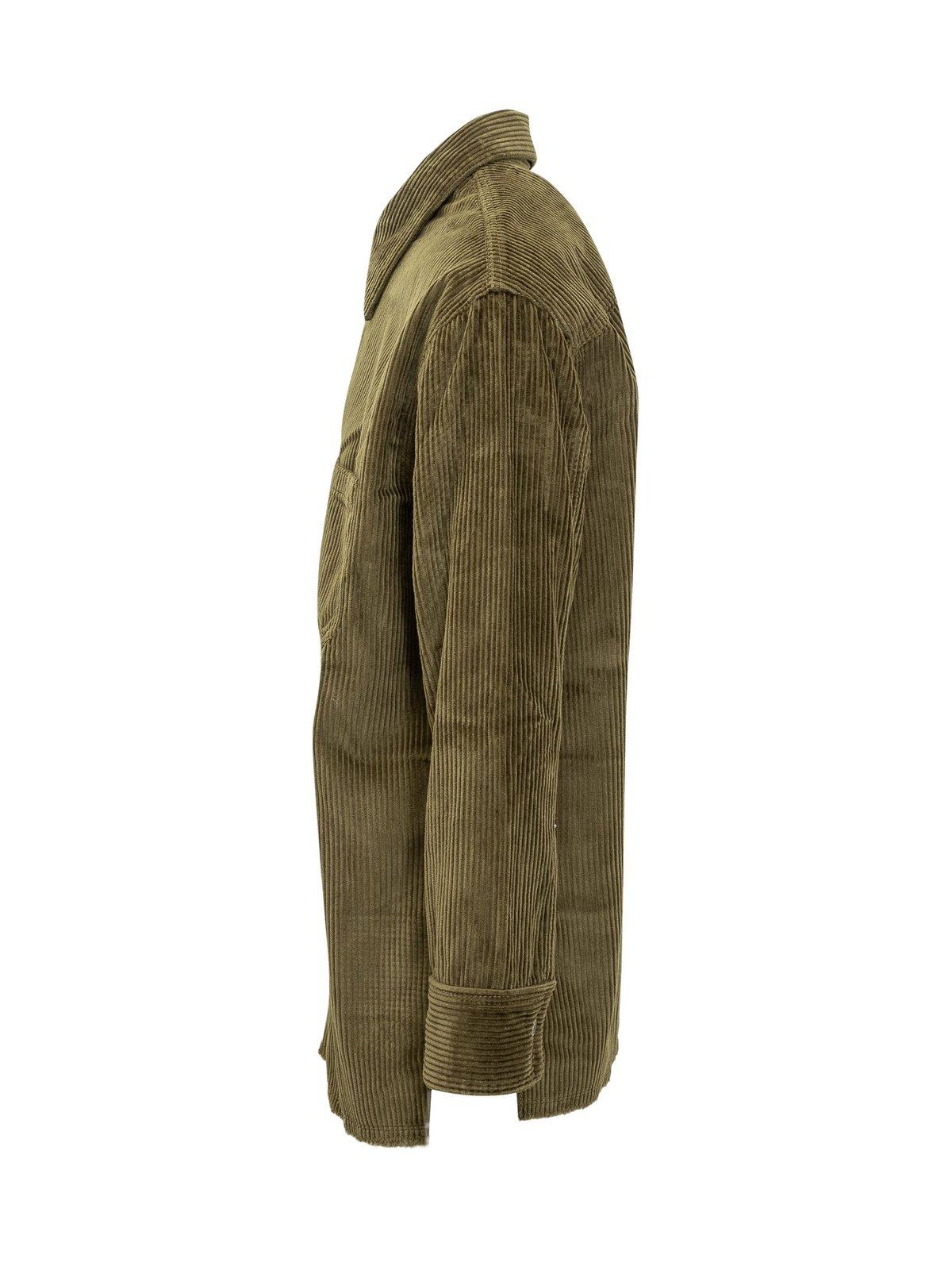 Corduroy Velvet Side-Slit Overshirt