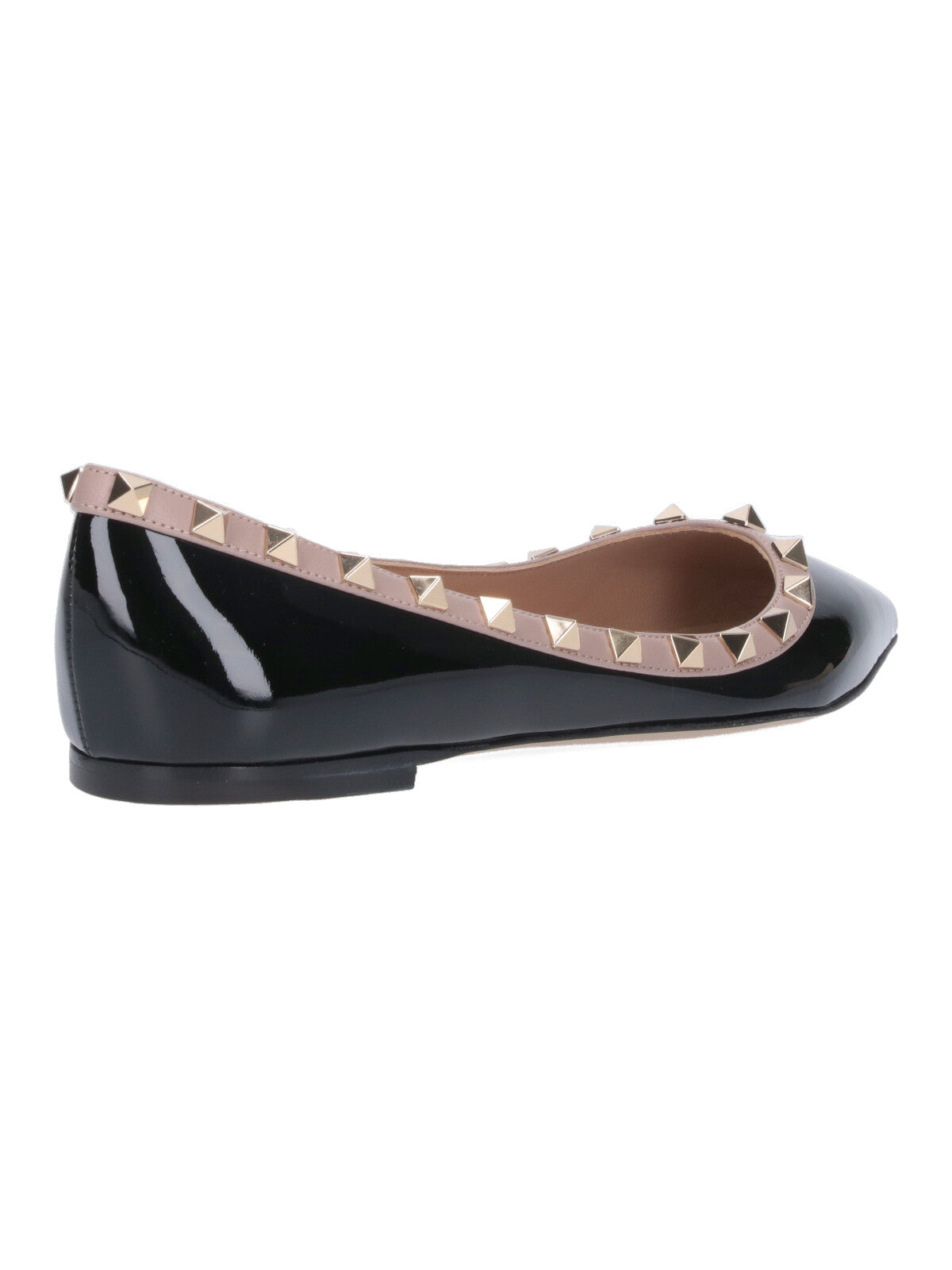 'Rockstud' Ballerines – Black & Pink