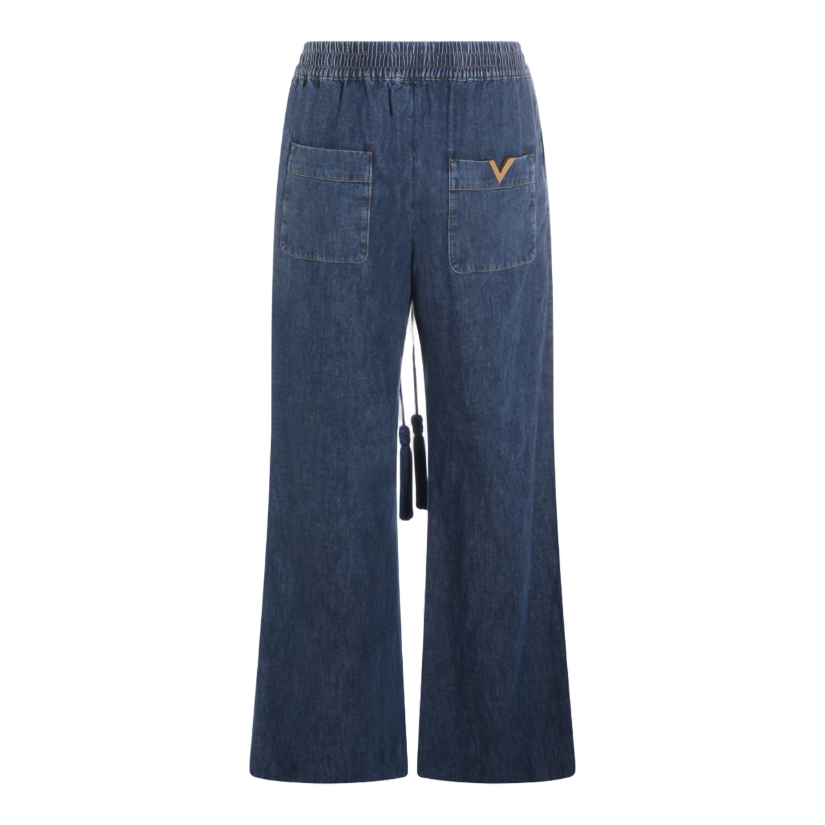 High-Waisted Wide-Leg Trousers with Aesthetic