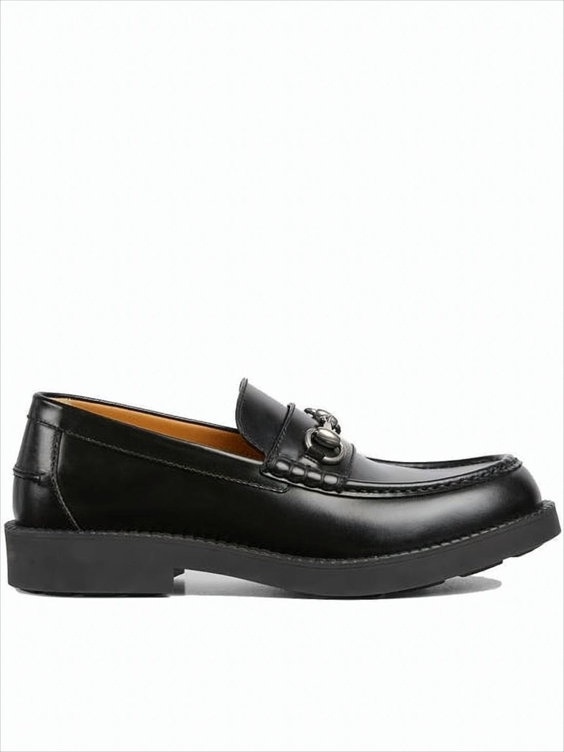 Leather Loafers with Interlocking Horsebit Detail
