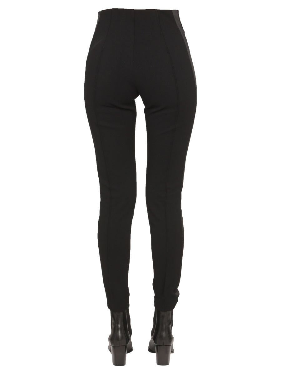 Satin-Finish Nylon Pants with Side Zipper Closure