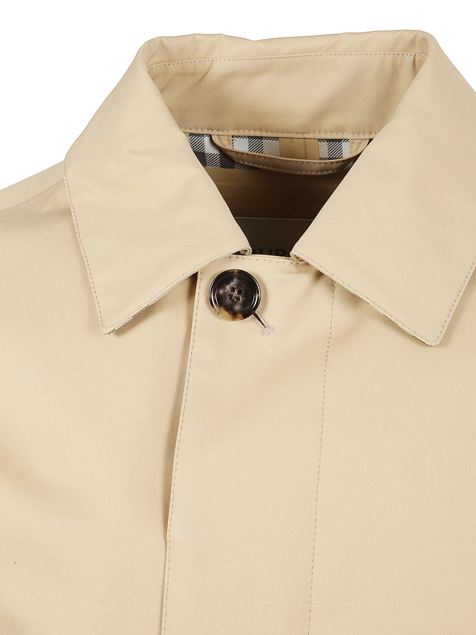 Cotton Gabardine Midi Car Coat
