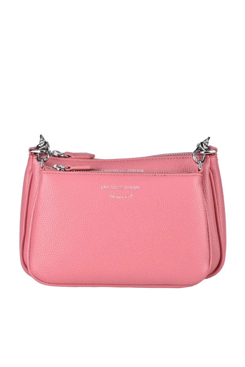 Polyurethane Crossbody Bag - Pink