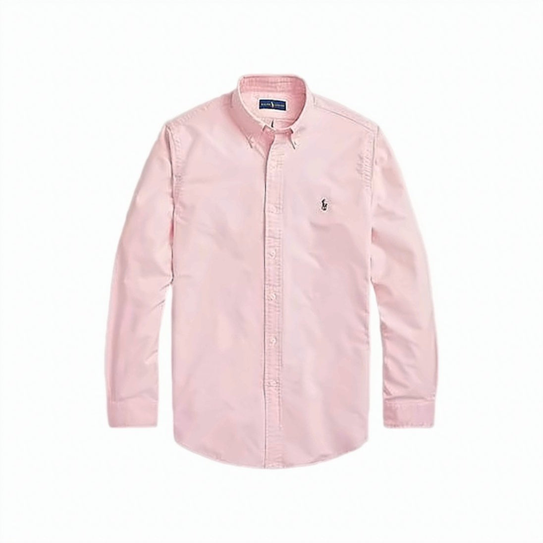 Tailored Long-Sleeve Button-Up Shirt In Soft Pink Cotton