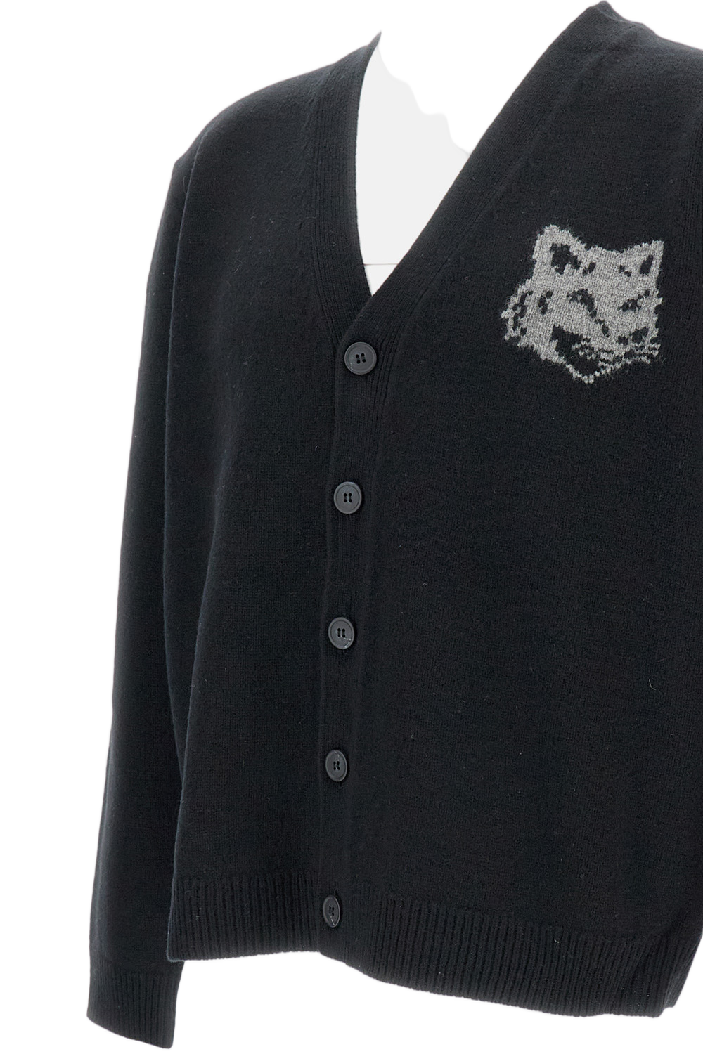 Rozpinany sweter-kardigan z dekoltem w serek