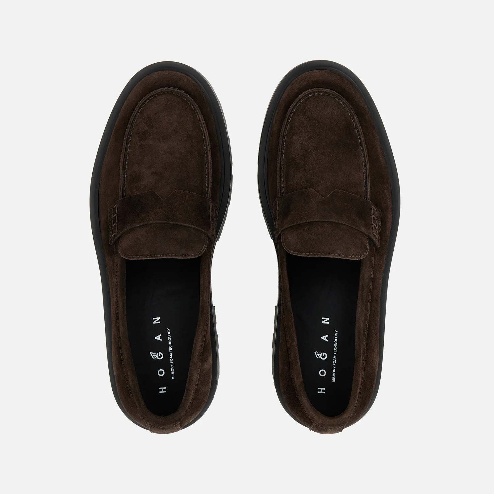 Elegant Brown Suede Moccasins With Rubber Sole