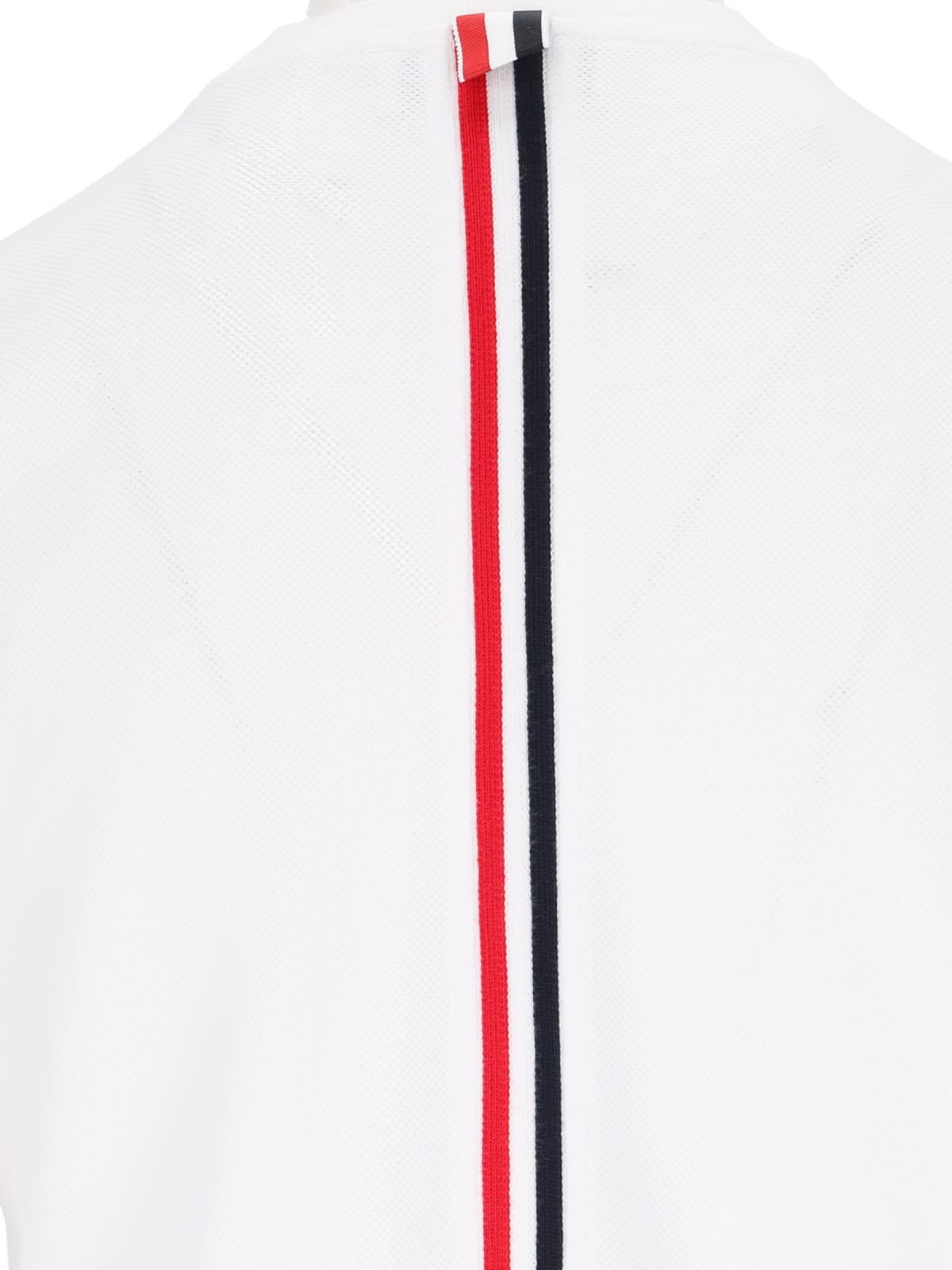 White Cotton T-Shirt With Logo And Tricolor Detail