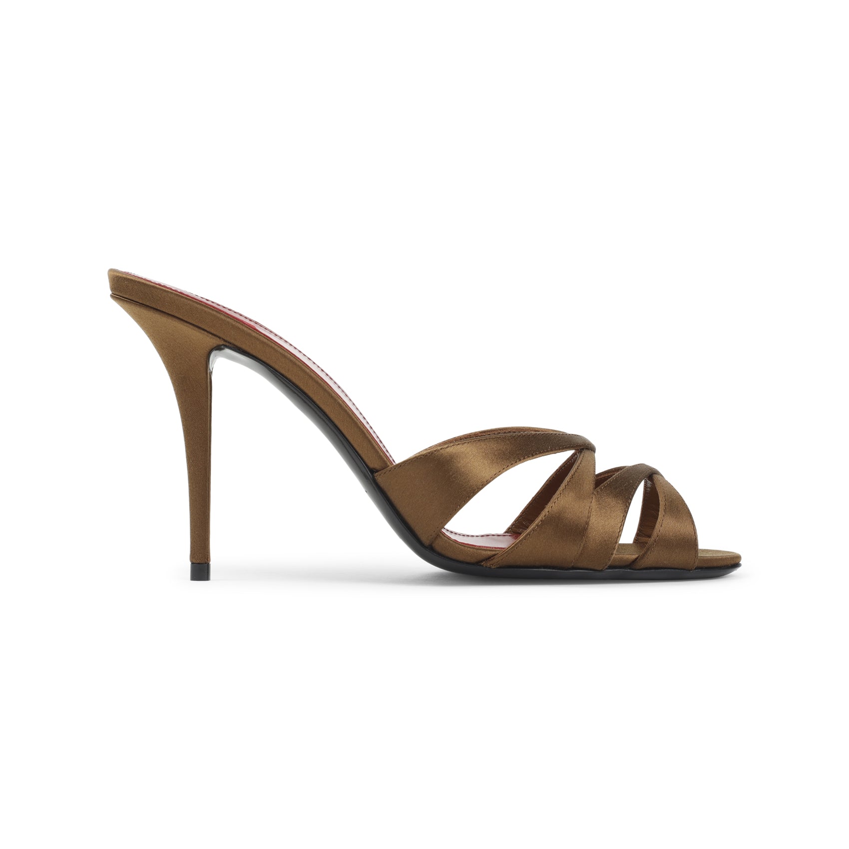 Open-Toe Silk Satin Sandals with Stiletto Heel