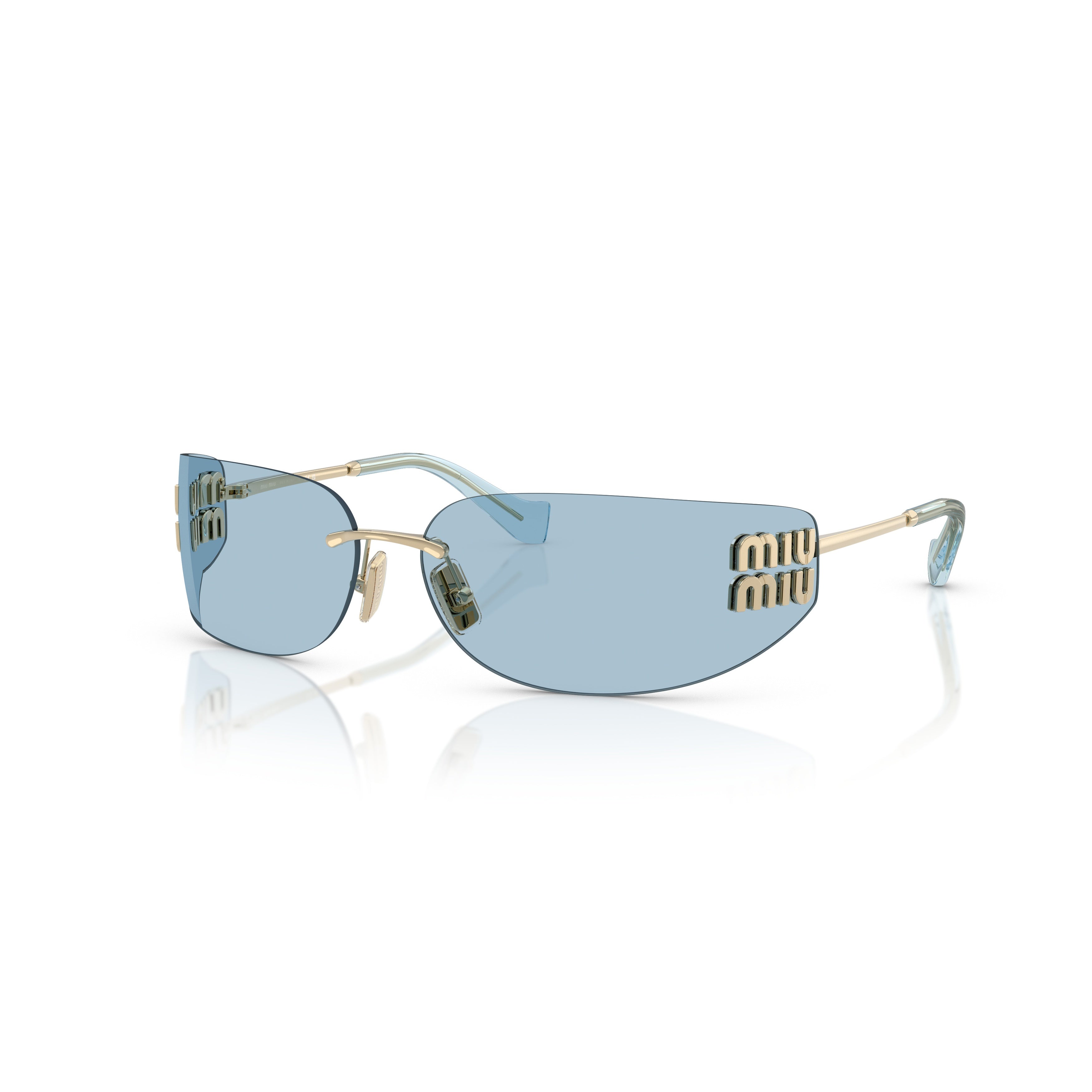 0mu A51s Rimless Rectangular Sunglasses