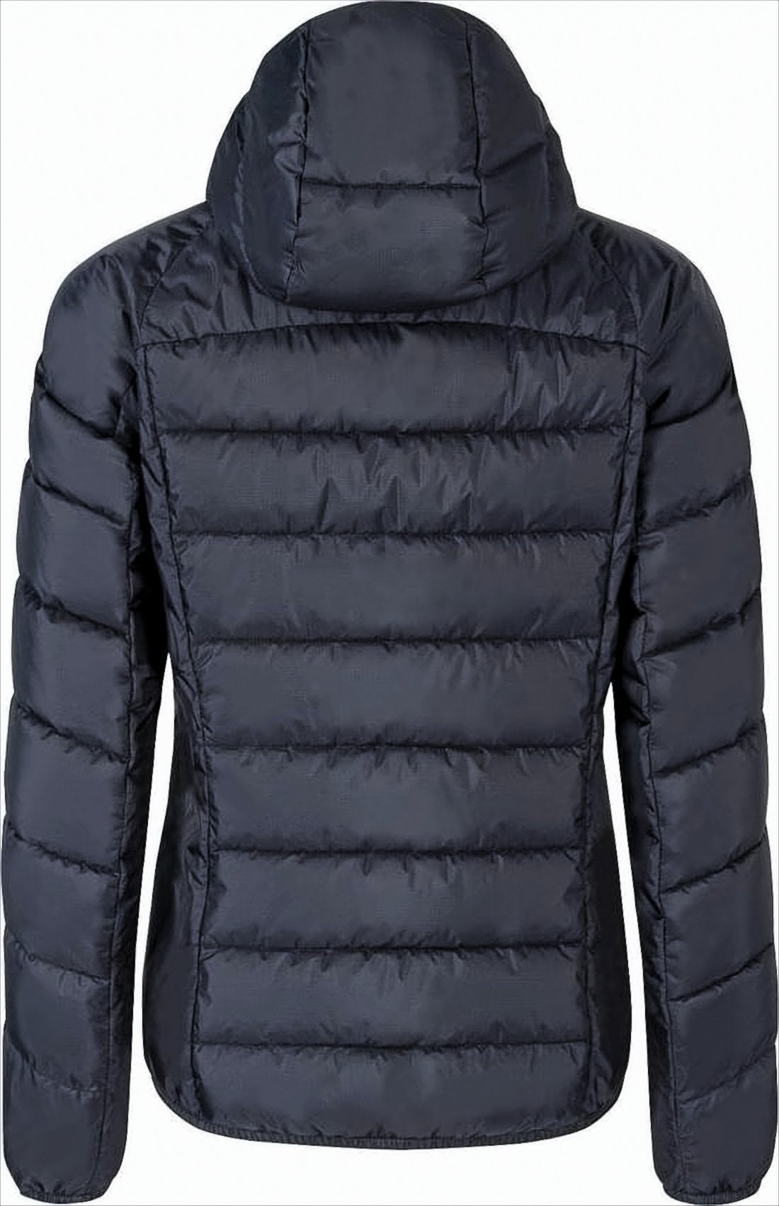 Hooded Quilted Down Jacket with Chevron Stitching