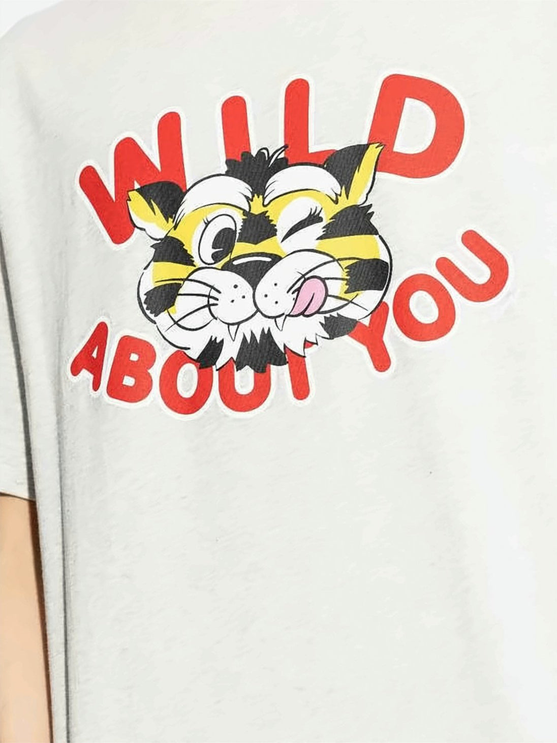 Short-Sleeve T-Shirt with Playful Tiger Graphic