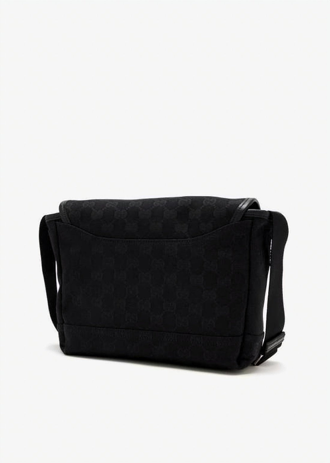 Canvas Shoulder Bag with Monogram Pattern