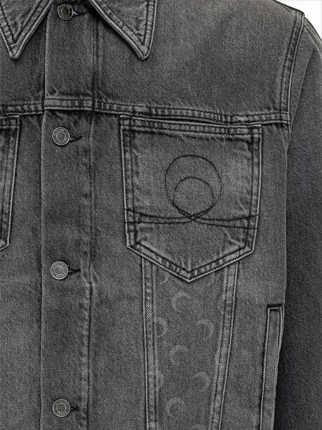 Washed Black Denim Jacket