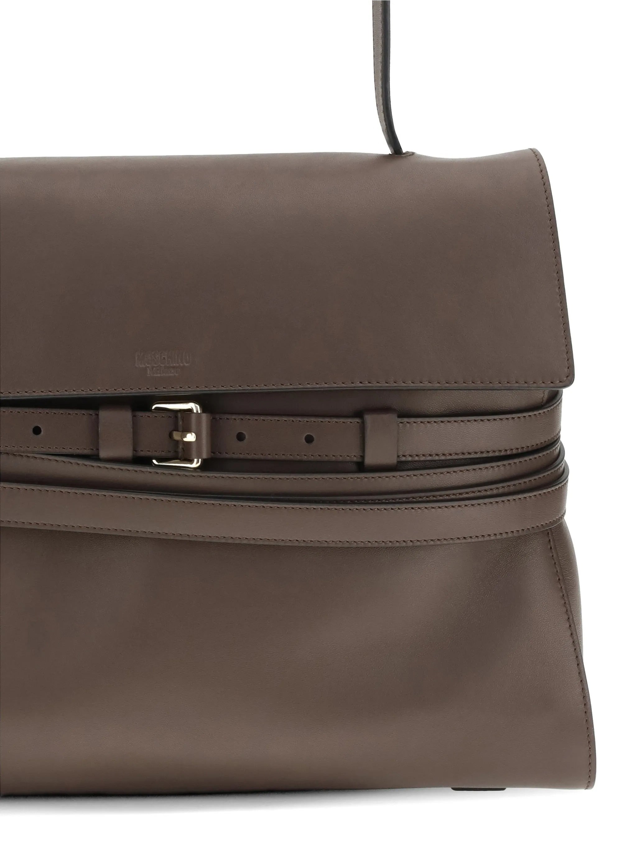Structured Nappa Leather Handbag With Padded Handle