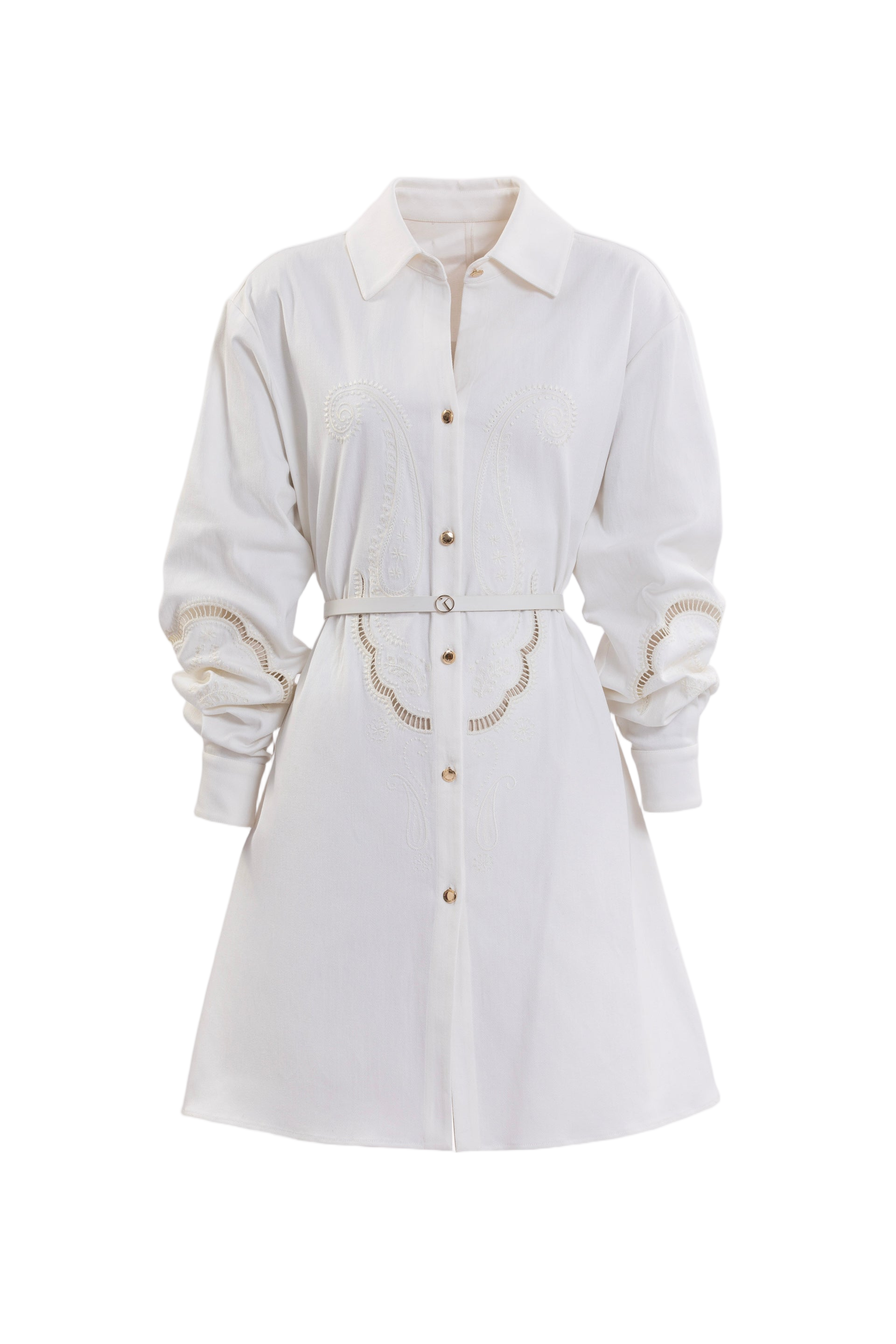Perforated Denim Dress