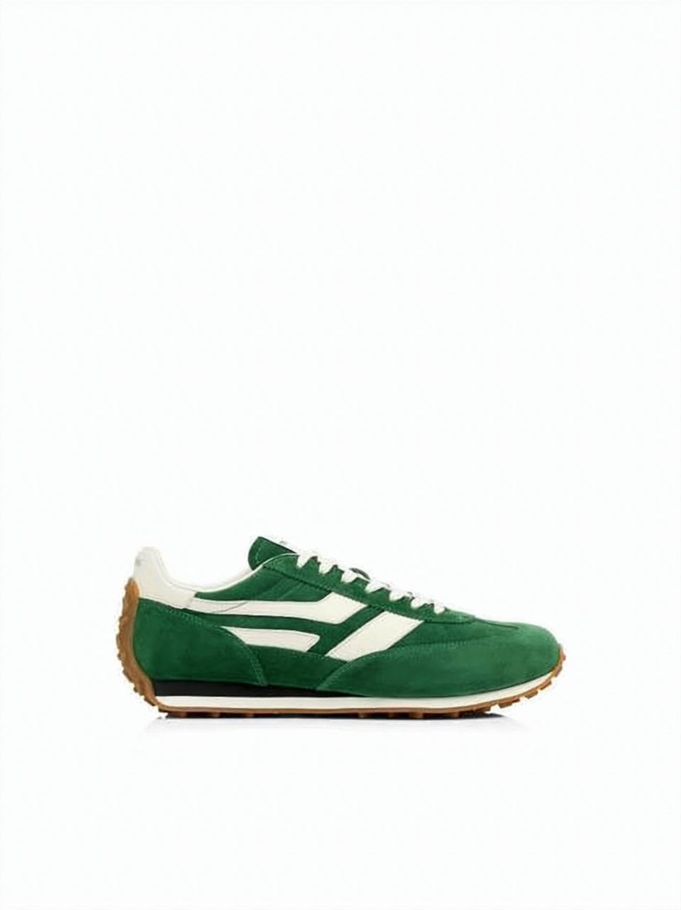 Low-Profile Green Suede Sneakers