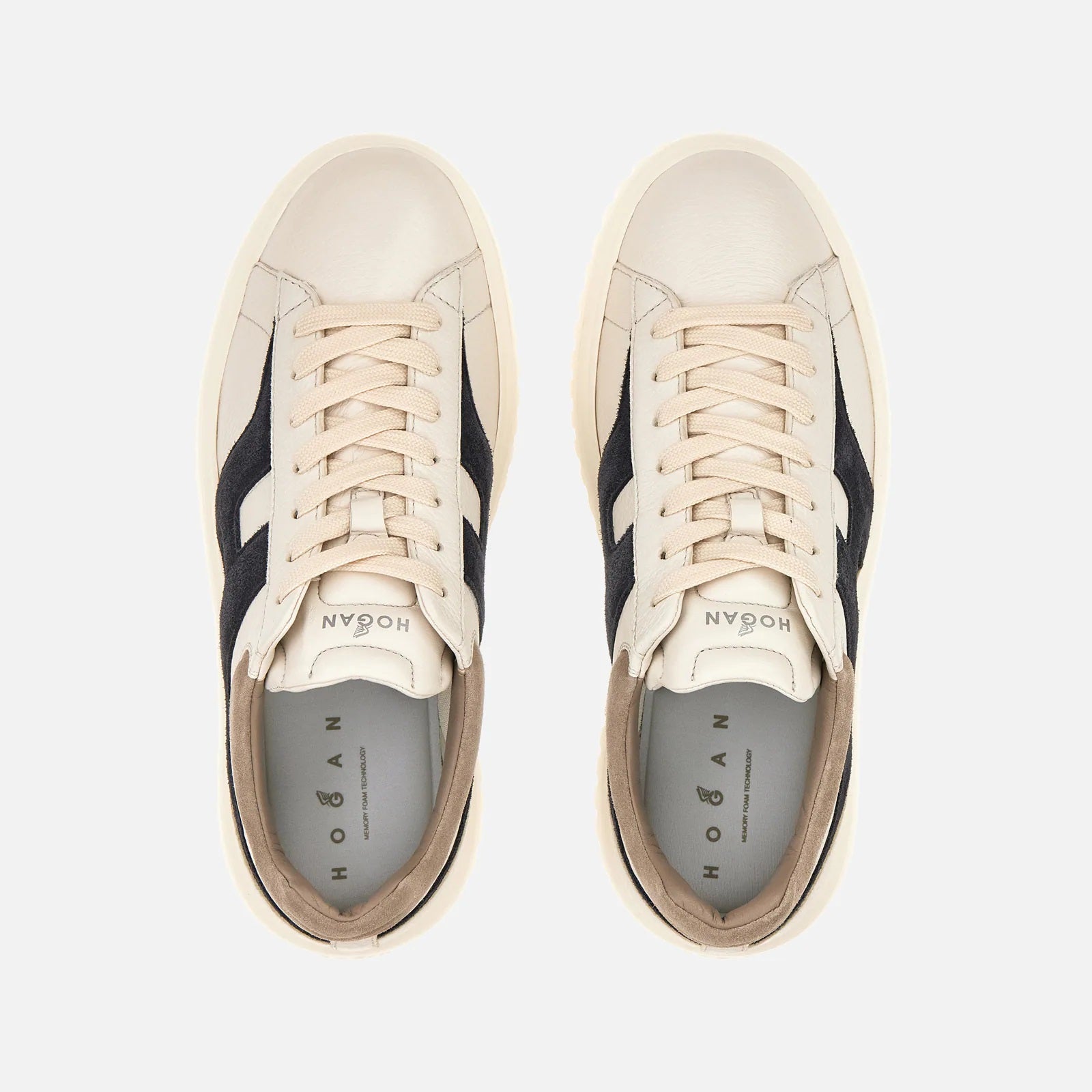 H-Stripes Allacciato H Spezzata Sneakers in White