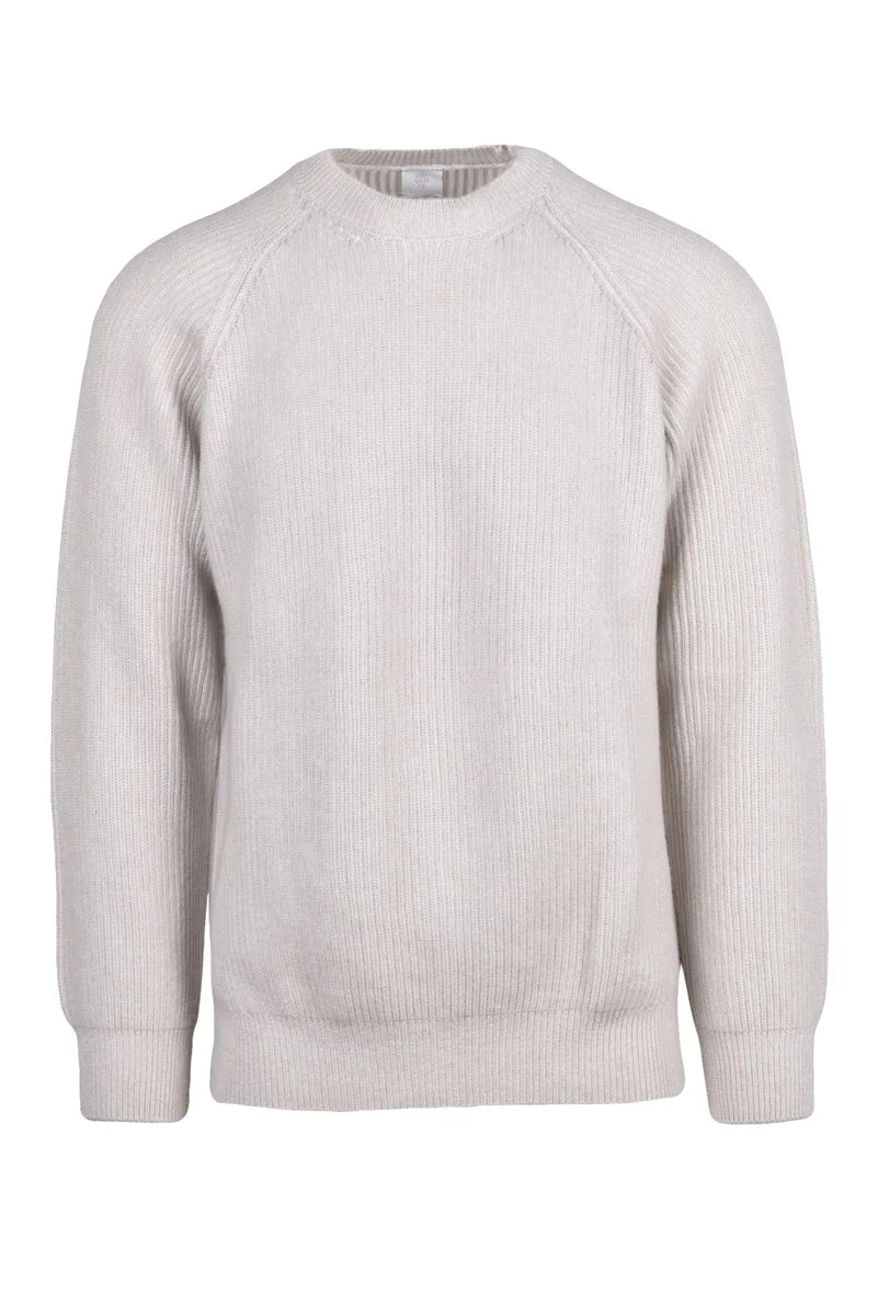 Ribbed Cashmere Sweater - Light Grey