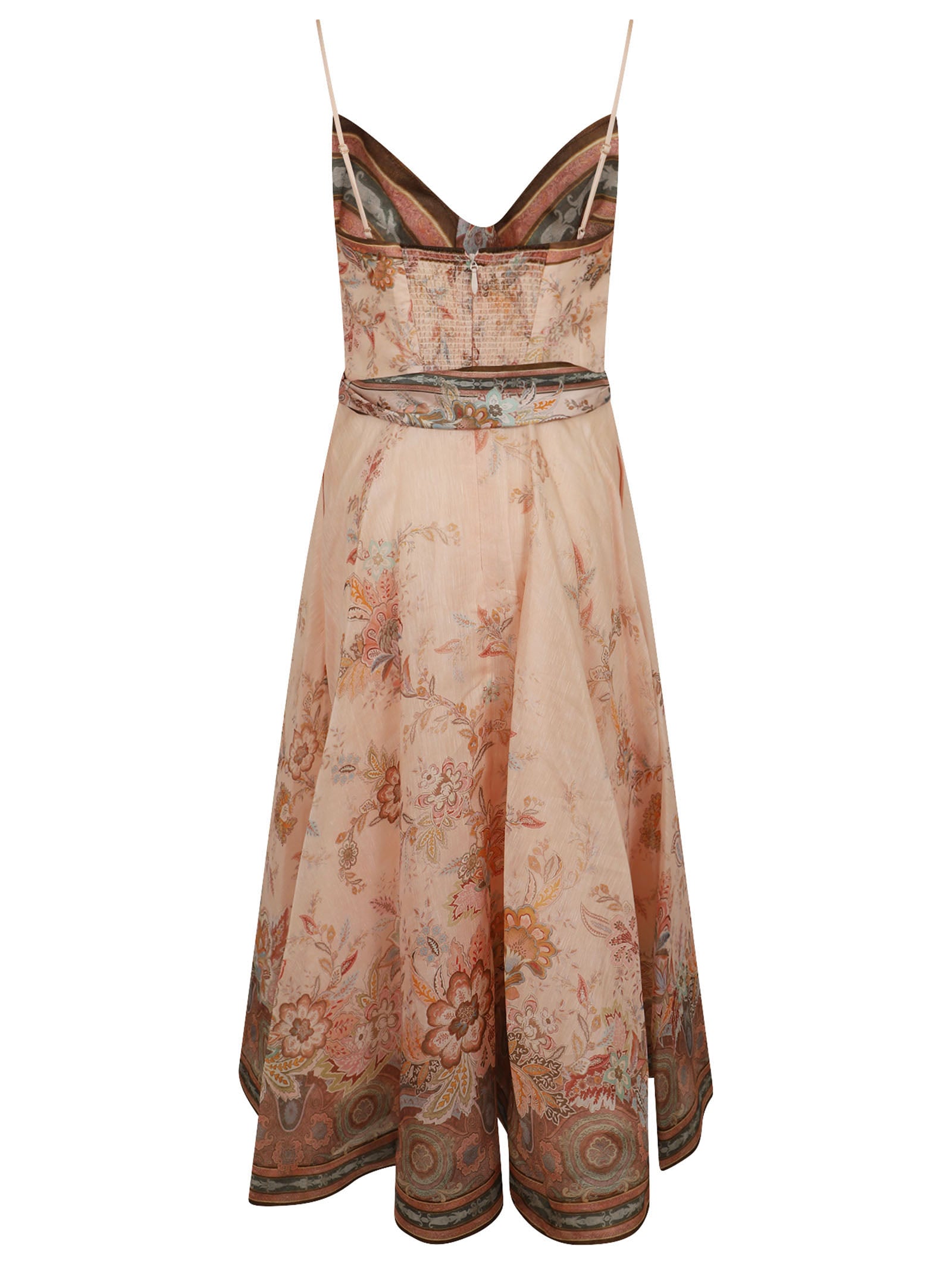 Fitted Midi Dress with Spaghetti Straps