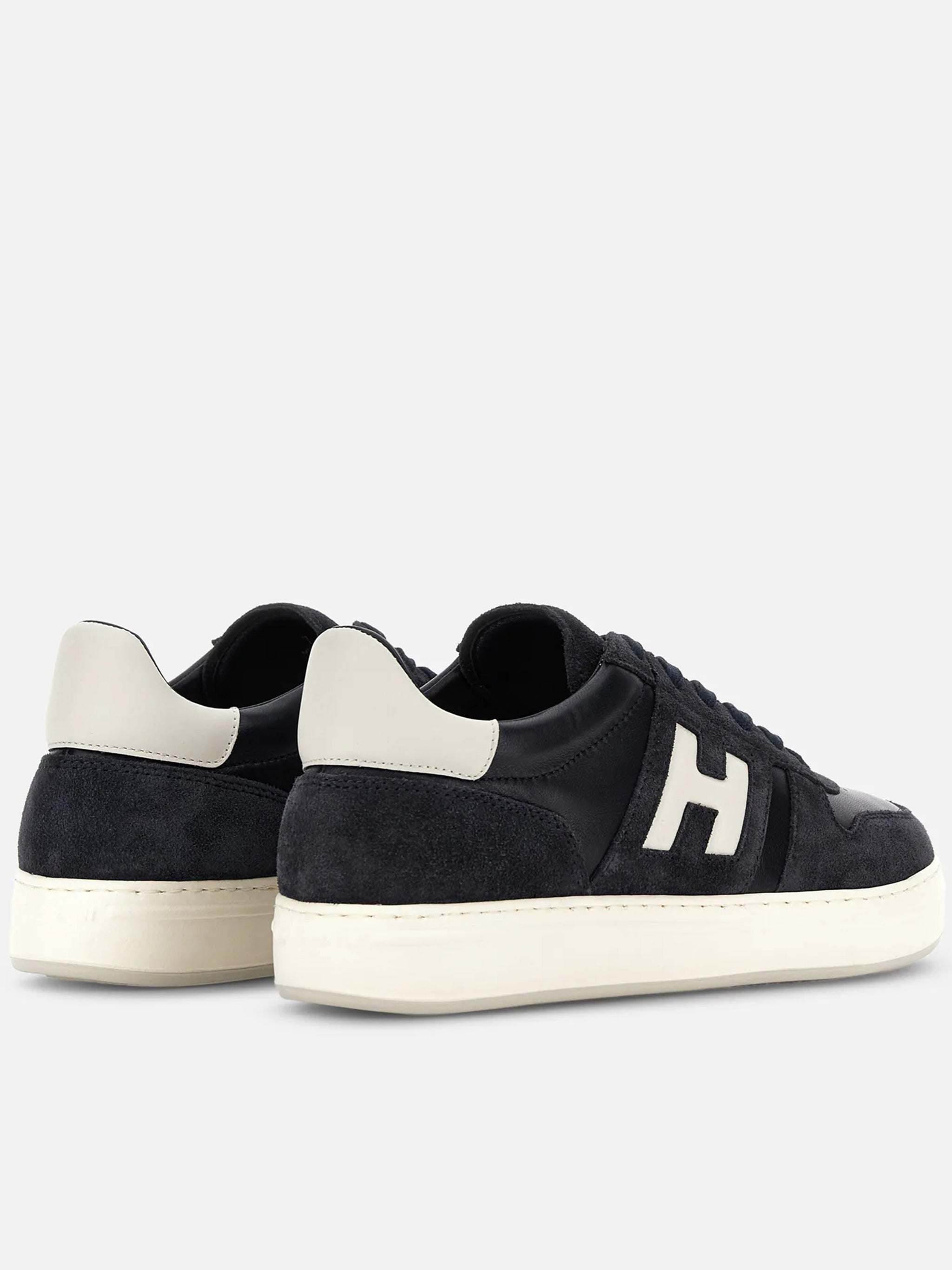 Black Low-Top Suede Texture Contrast Sneakers
