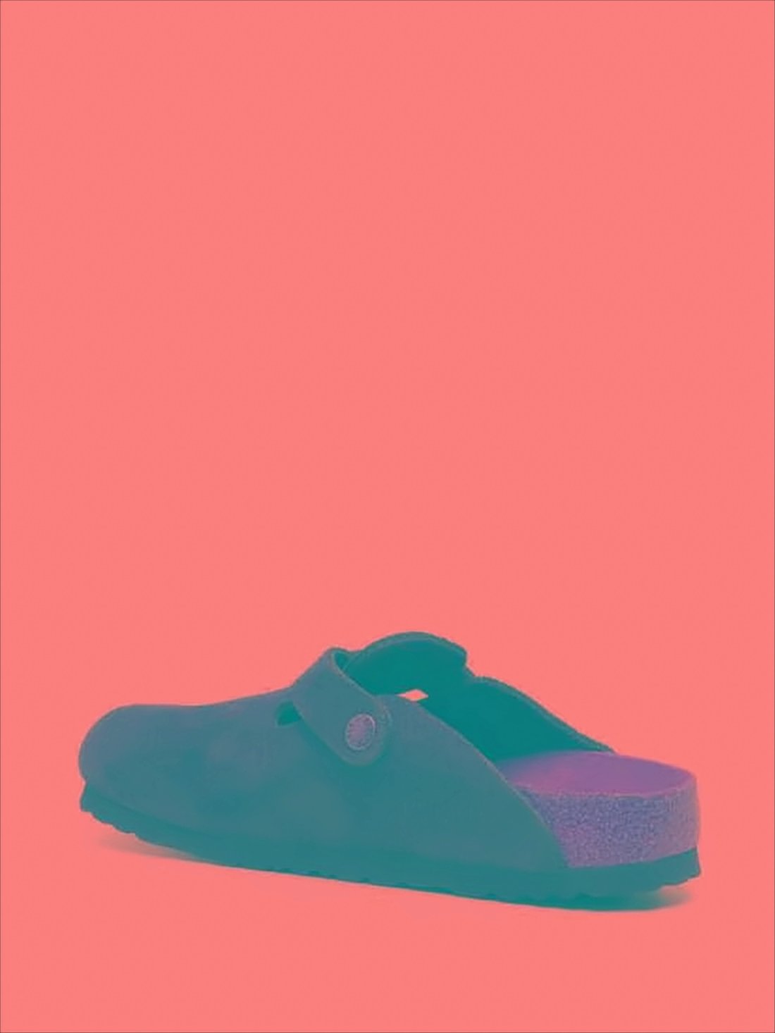 Suede Slip-On Clogs with Adjustable Buckle