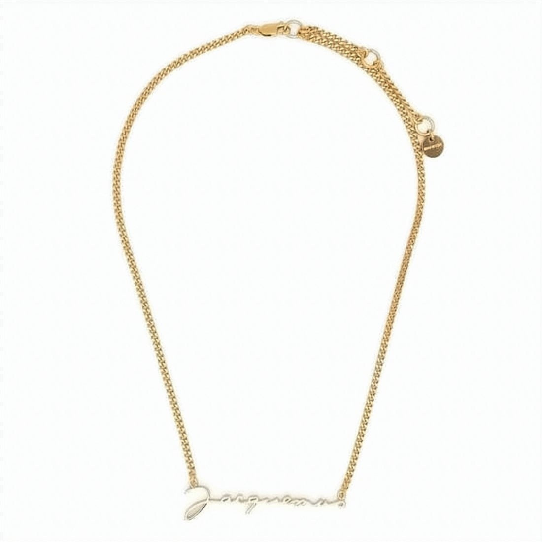 Gold Script Pendant Necklace from