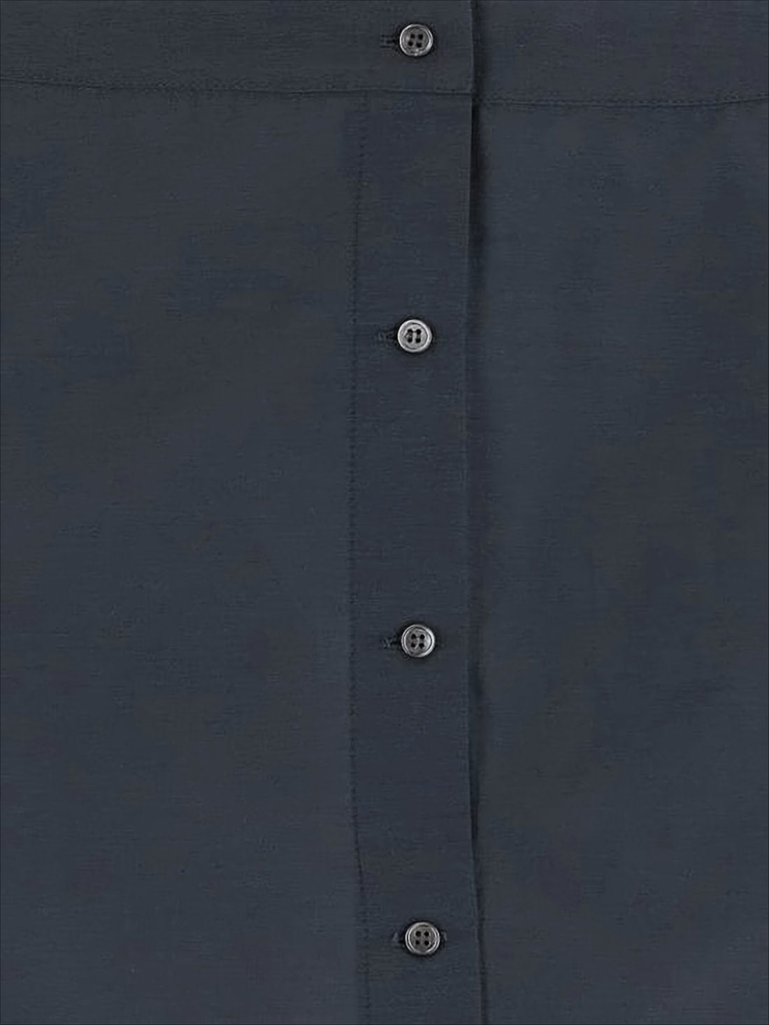 Straight-Silhouette Black Midi Skirt with Button-Down Closure