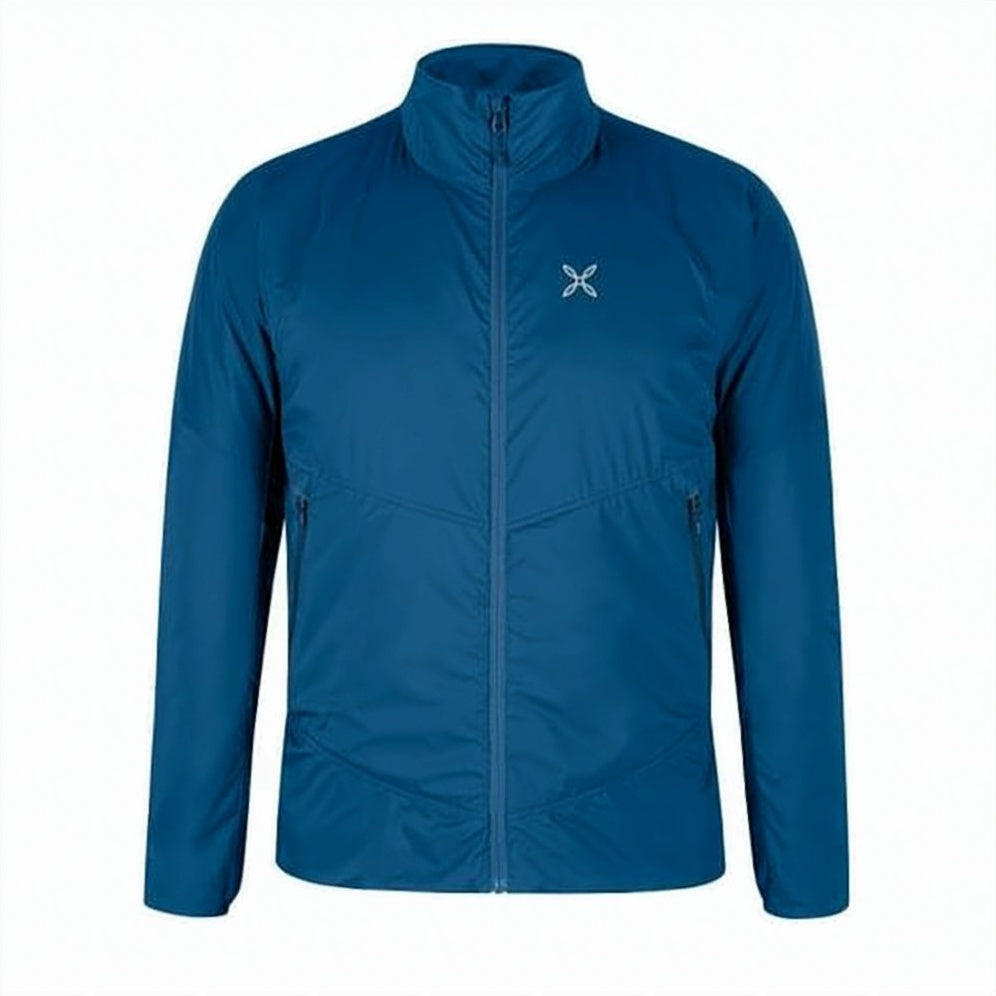 Nylon Casual Jacket With High Collar And Seam Detailing