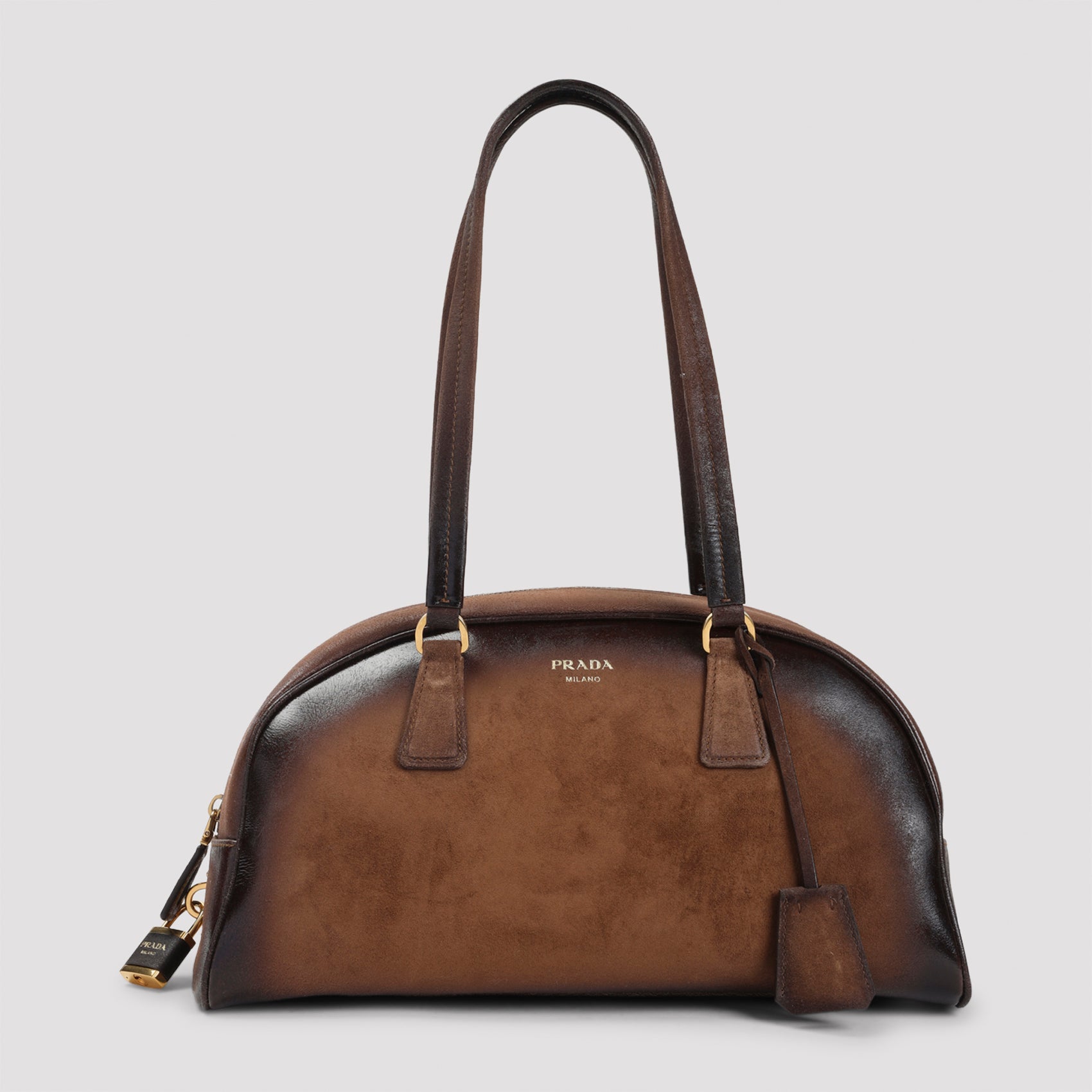 Gradient Brown Calf Leather Handbag