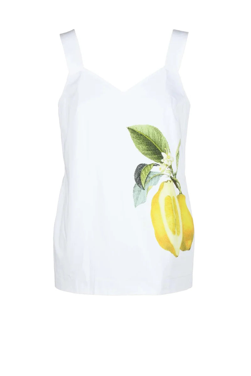 Ultra Cotton Top with Zip - White