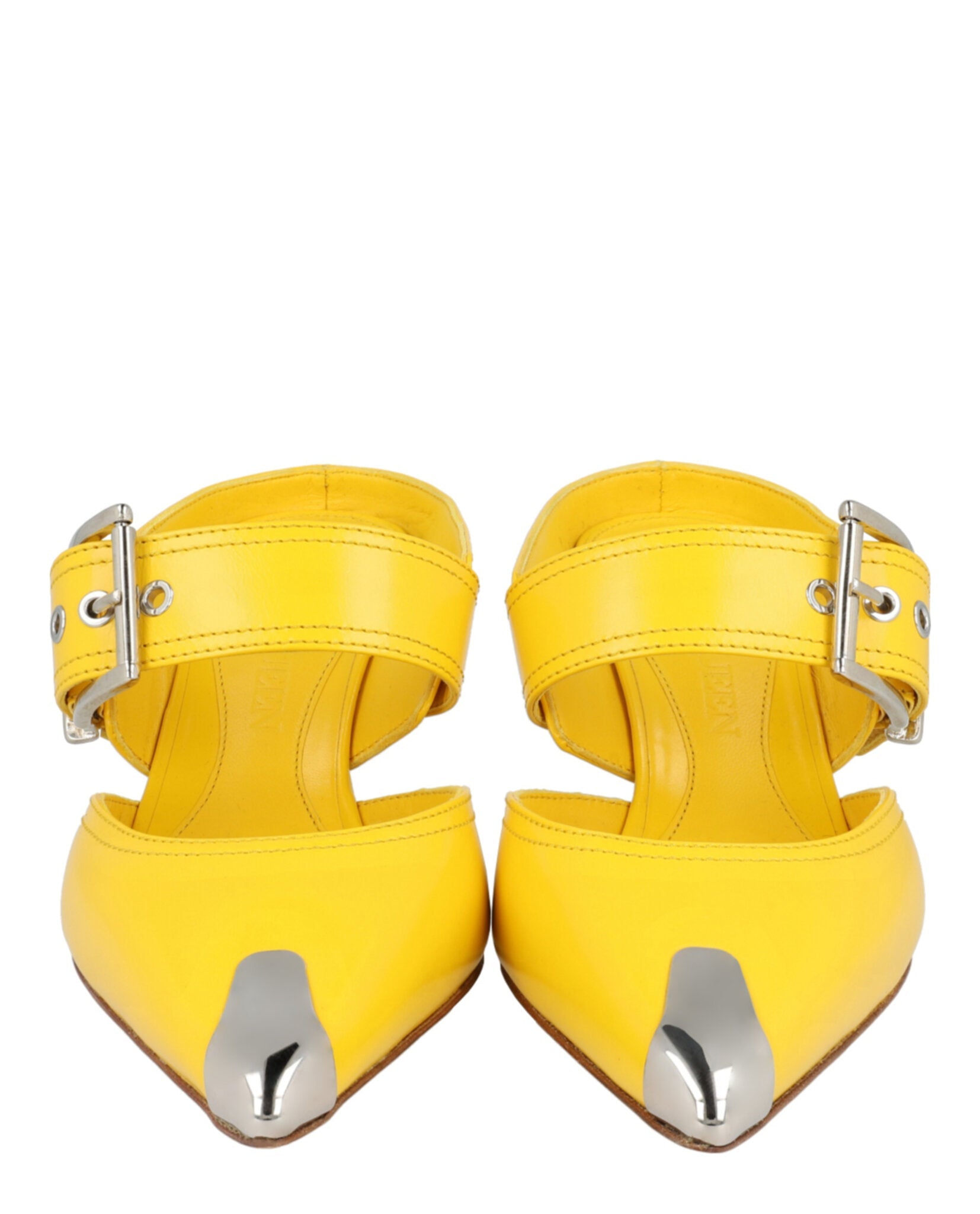 Buckle Leather Mules
