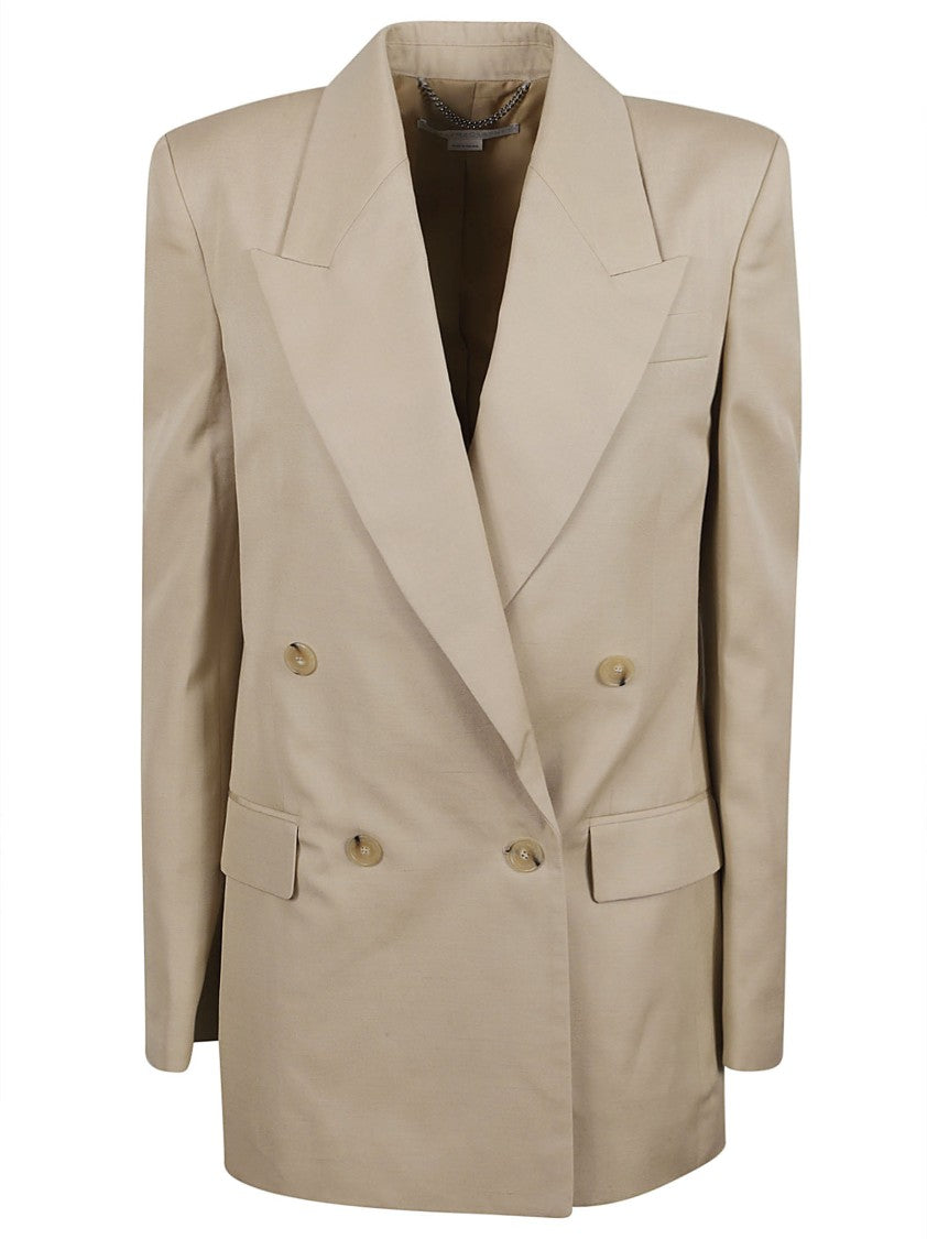 Double-Breasted Tailored Blazer With Structured Silhouette