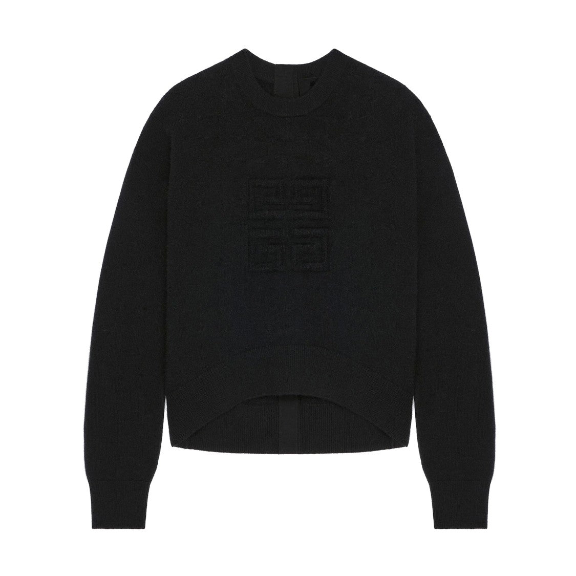 Classic Black Sweater With Embossed Logo