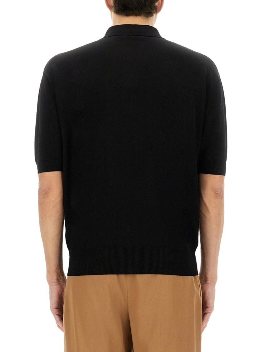 Classic Black Organic Cotton Polo Shirt