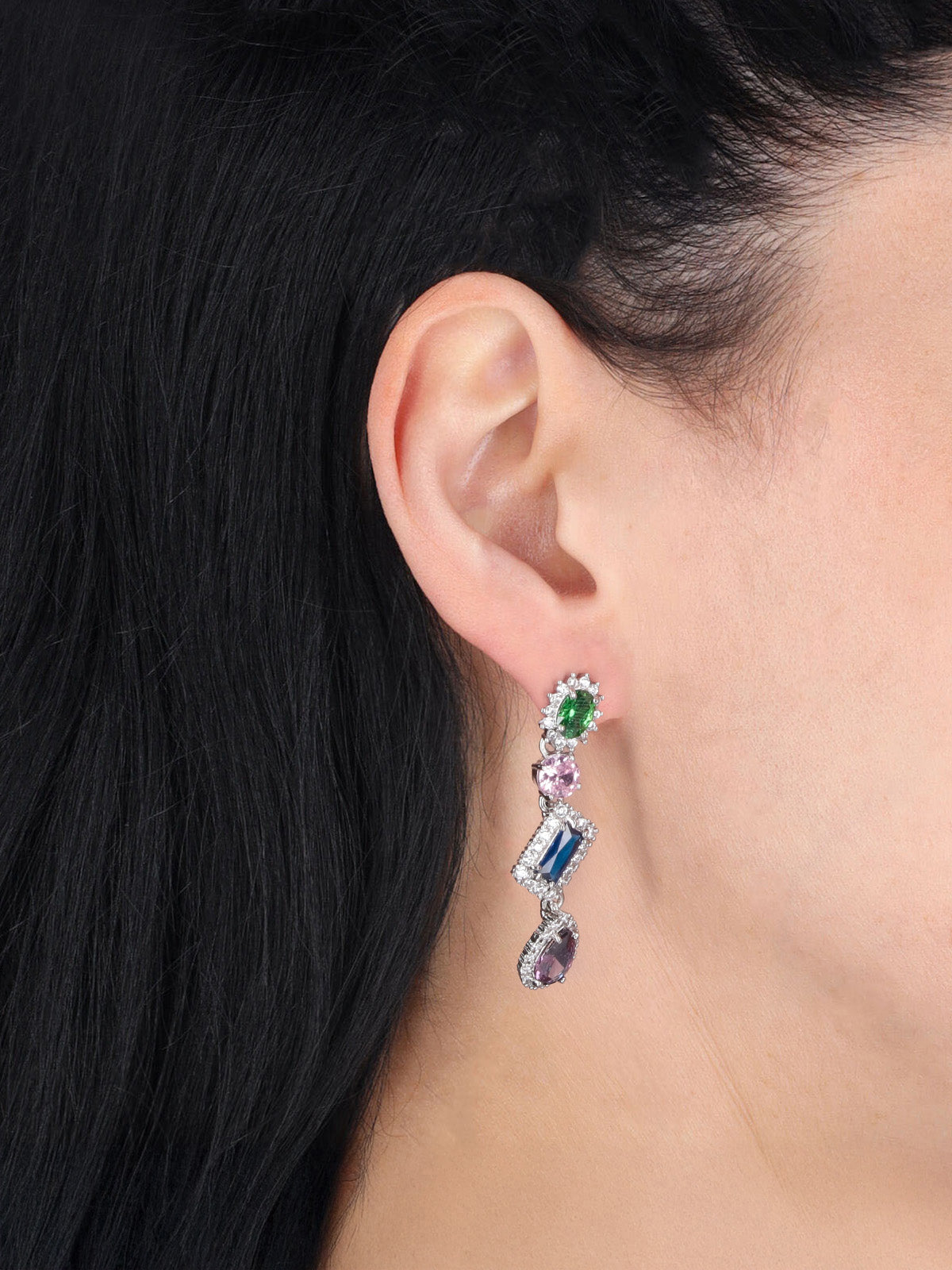 Multicolor Stone Earrings