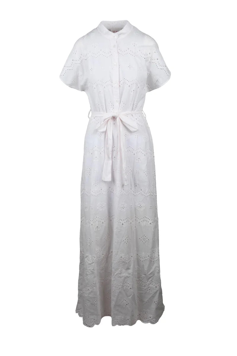 Midi-Length Broderie Anglaise Dress
