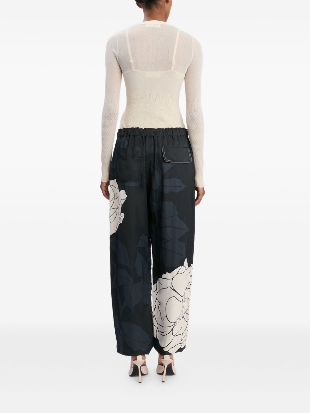 Relaxed Fit Black Trousers