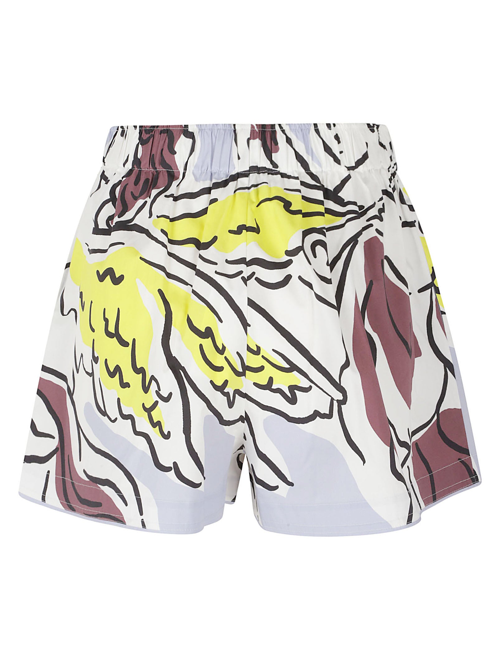 Cherub-Print Cotton Shorts With Relaxed Fit