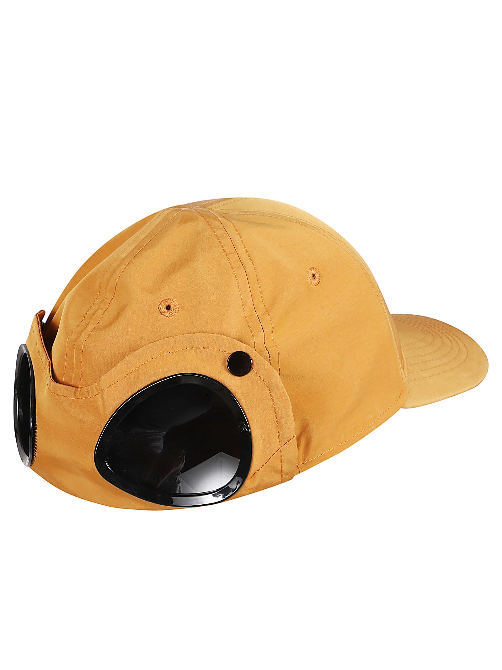 Structured Cap with Curved Brim and Unique Lens Detail
