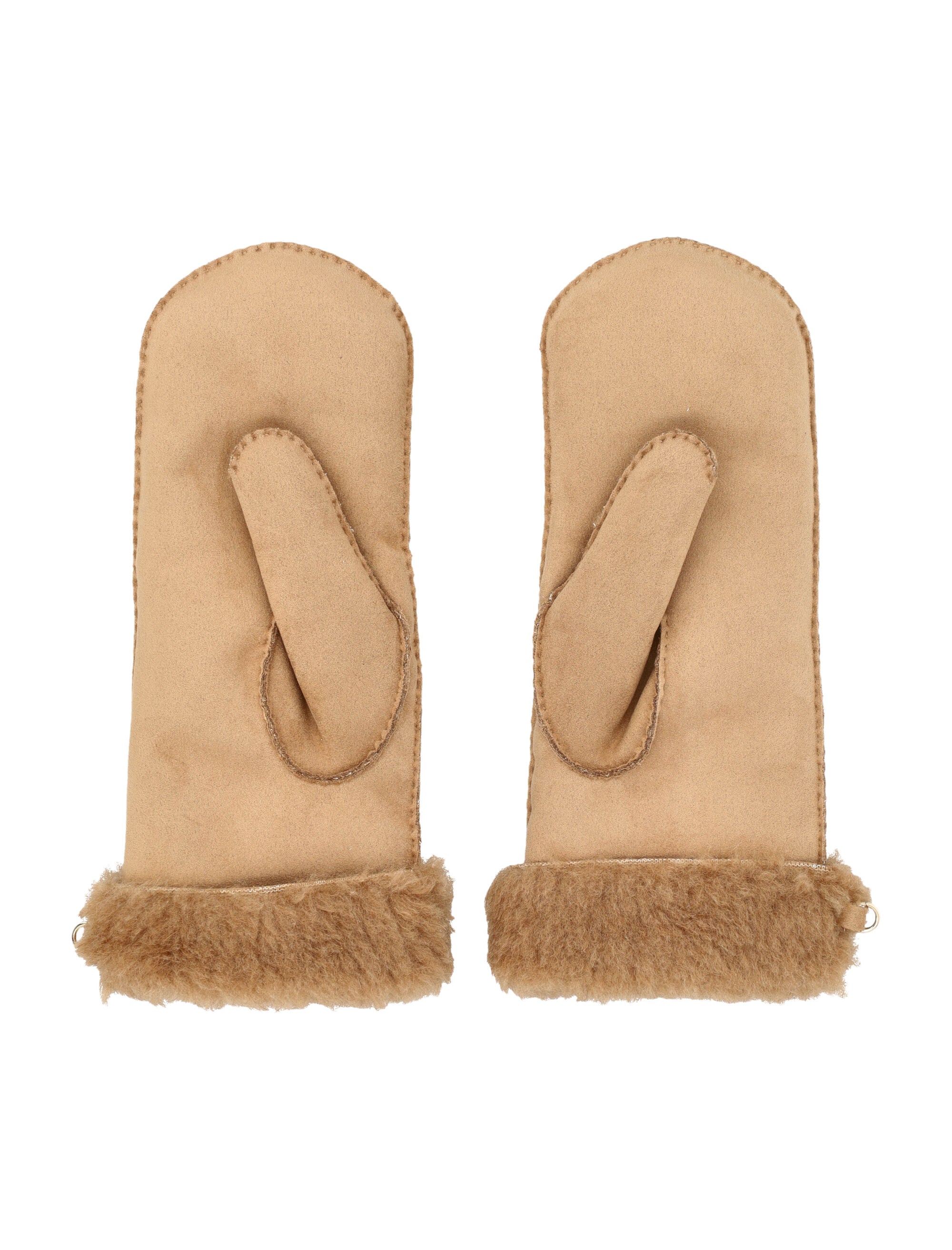 Bouclé Mittens With Removable Lanyard