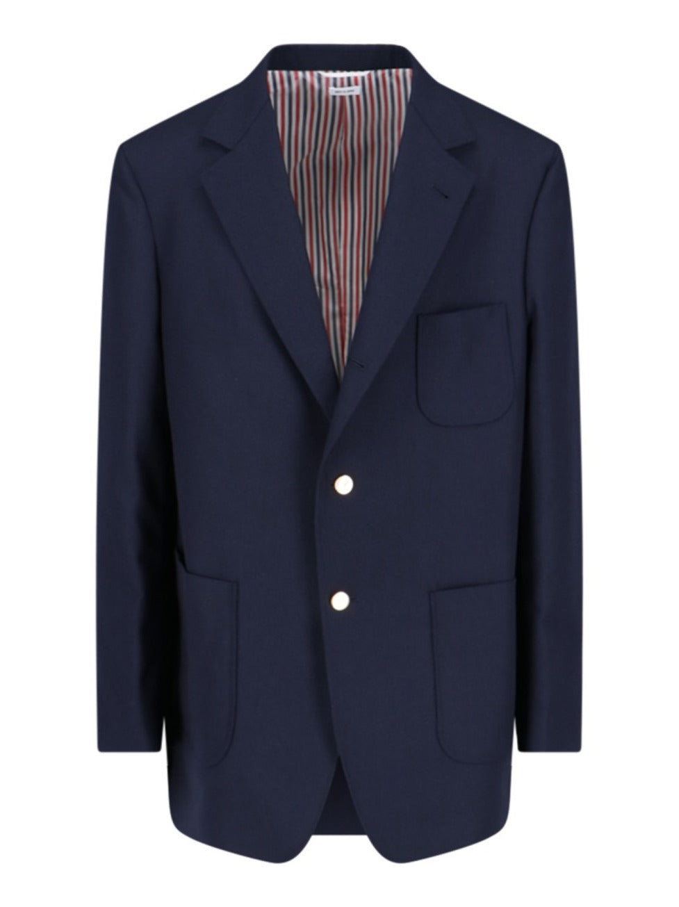 Blue Virgin Single-Breasted Blazer – Blue