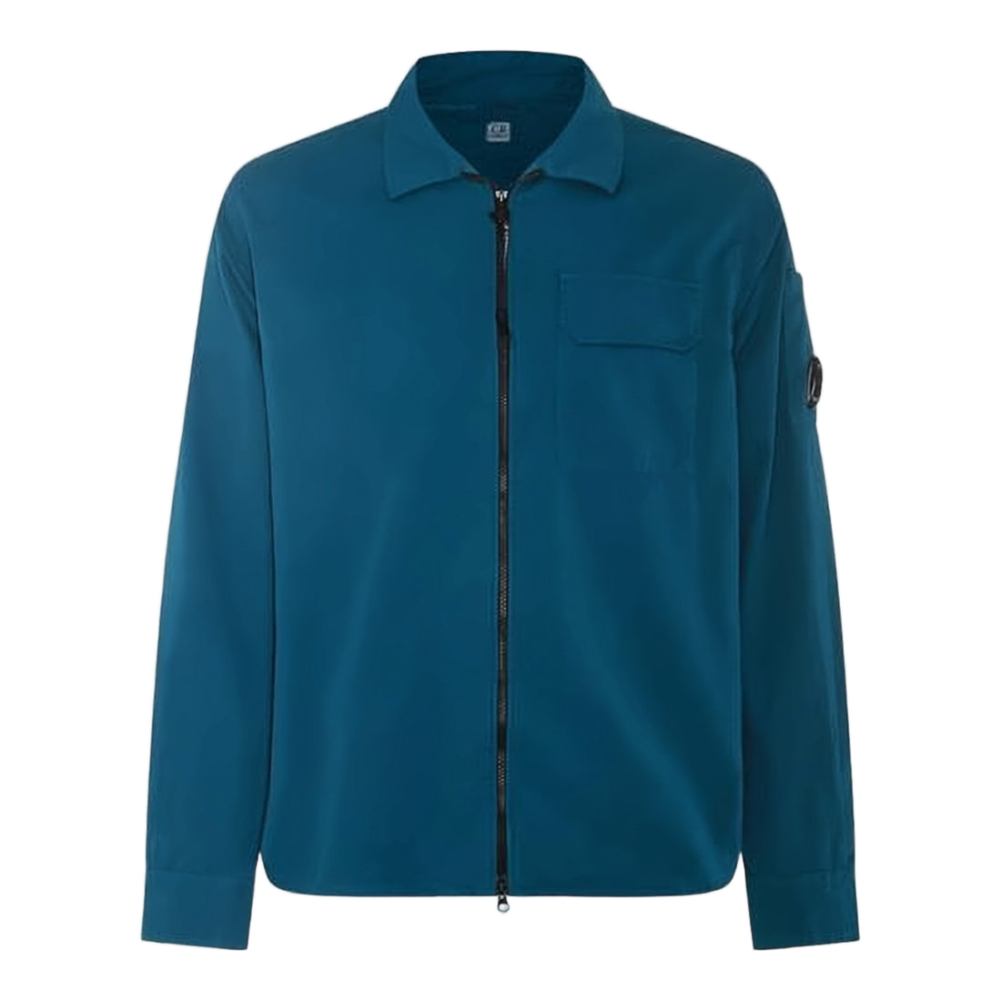 Sleek Blue Jacket with Zipper Closure