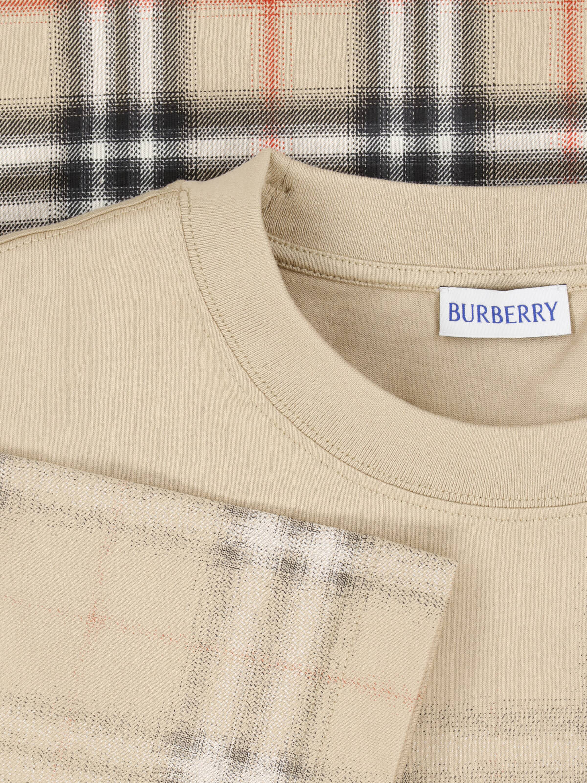 Beige Classic Silhouette Cotton T-Shirt