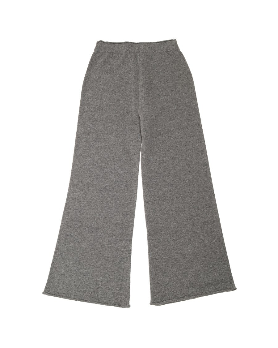 High-Rise Knit Pants with Relaxed Wide Leg